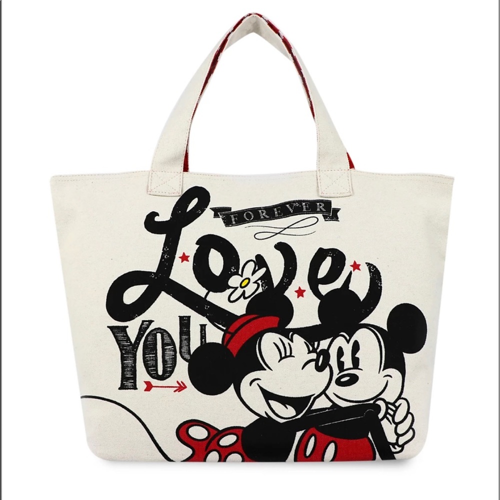 Mickey and Minnie Mouse ''Love'' Canvas Tote - Disney